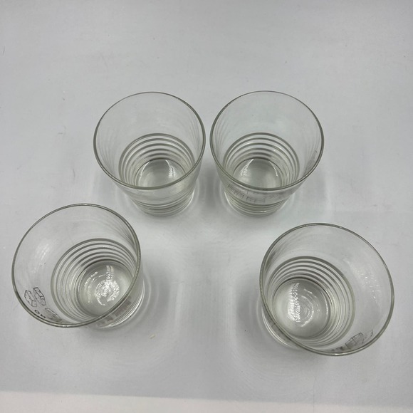 Vintage Whiskey Glasses "On The Rocks" Midcentury Modern 4 Piece Set Bar Cups - Picture 5 of 7